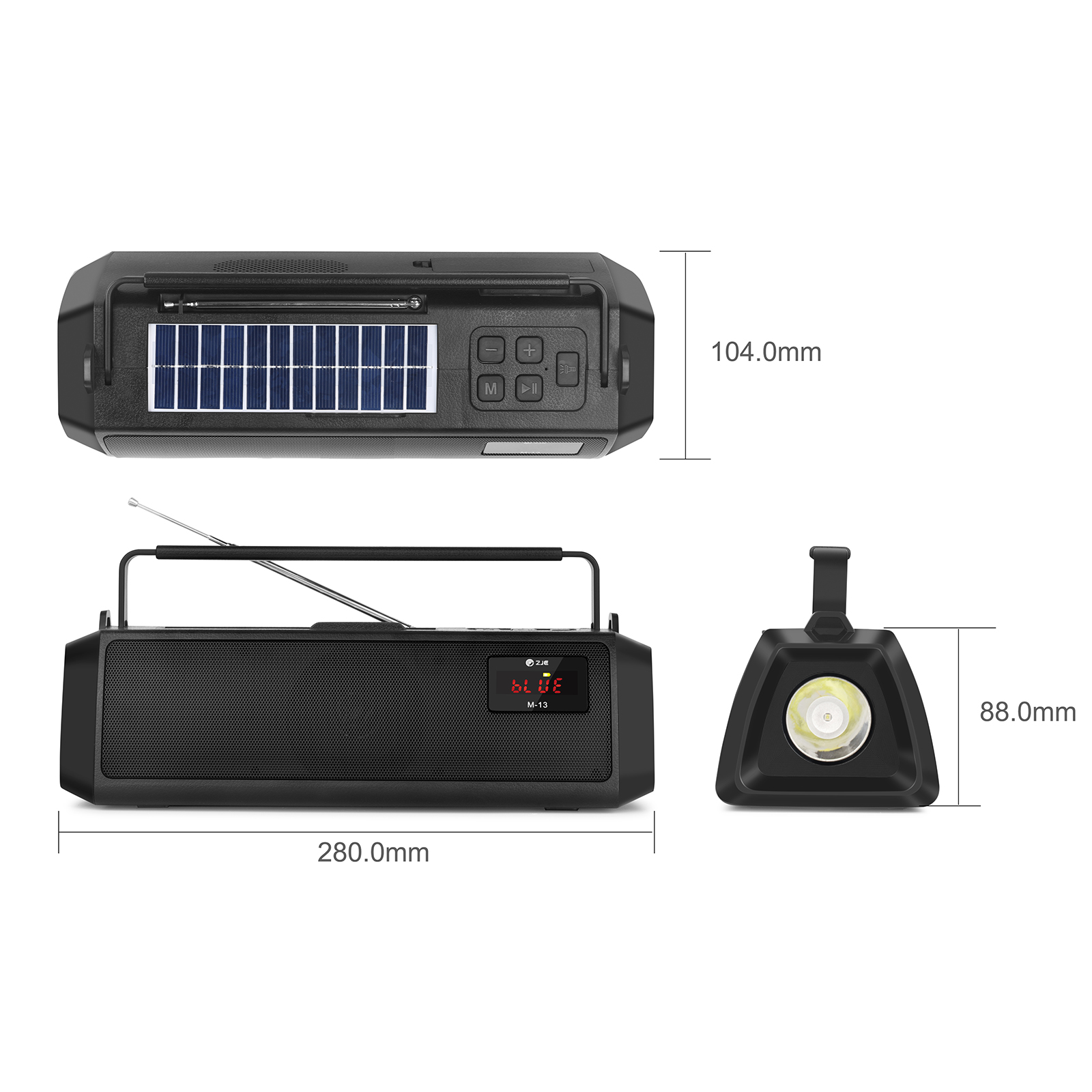 اسپیکر بلوتوث قابل حمل خورشیدی مدل IMPAX M13 - Image 5
